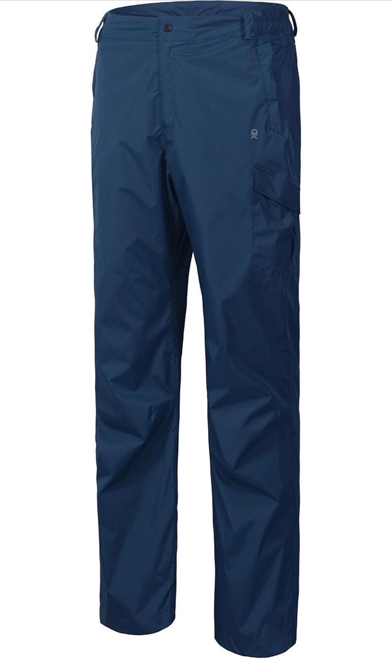 Little Donkey Andy Men's Lightweight Waterproof Rain Pants Breathable Hiking